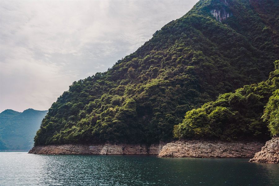 Forested headland on the Yangtze